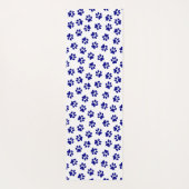 Muster von Pfoten, Hundeschäften, blaue Navy-Paws Yogamatte (Rückseite)