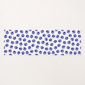 Muster von Pfoten, Hundeschäften, blaue Navy-Paws Yogamatte (Vorderseite (Horizontal))