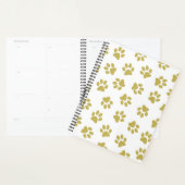 Muster von Pfoten, Hundeschäften, goldenen Pfoten Planer (Anzeige)