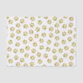 Muster von Pfoten, Hundeschäften, goldenen Pfoten Seidenpapier (Vorderseite)