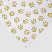 Muster von Pfoten, Hundeschäften, goldenen Pfoten Seidenpapier (Ausschnitt)
