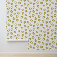 Muster von Pfoten, Hundeschäften, goldenen Pfoten