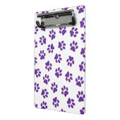 Muster von Pfoten, Hundeschäften, Lila Pfoten Mini Klemmbrett (Gewinkelt2)