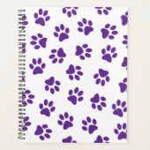 Muster von Pfoten, Hundeschäften, Lila Pfoten Planer (Vorderseite)