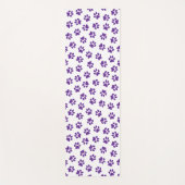 Muster von Pfoten, Hundeschäften, Lila Pfoten Yogamatte (Vorderseite)