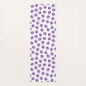 Muster von Pfoten, Hundeschäften, Lila Pfoten Yogamatte (Rückseite)