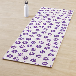 Muster von Pfoten, Hundeschäften, Lila Pfoten Yogamatte