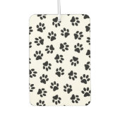 Muster von Pfoten, Hundeschäften, schwarzen Pfoten Autolufterfrischer (Vorderseite)