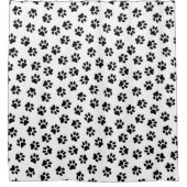 Muster von Pfoten, Hundeschäften, schwarzen Pfoten Duschvorhang (Vorderseite)