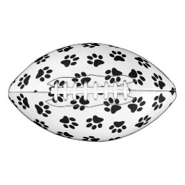 Muster von Pfoten, Hundeschäften, schwarzen Pfoten Football