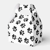 Muster von Pfoten, Hundeschäften, schwarzen Pfoten Geschenkschachtel (Vorderseite)