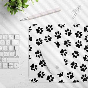 Muster von Pfoten, Hundeschäften, schwarzen Pfoten Mousepad