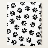 Muster von Pfoten, Hundeschäften, schwarzen Pfoten Planer (Rückseite)