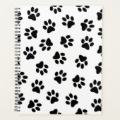Muster von Pfoten, Hundeschäften, schwarzen Pfoten Planer (Vorderseite)