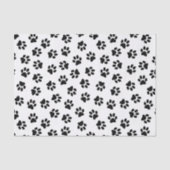 Muster von Pfoten, Hundeschäften, schwarzen Pfoten Seidenpapier (Vorderseite)