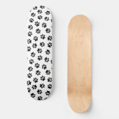 Muster von Pfoten, Hundeschäften, schwarzen Pfoten Skateboard (Vorderseite)