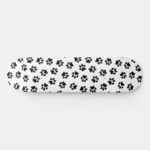 Muster von Pfoten, Hundeschäften, schwarzen Pfoten Skateboard (Horizontal)