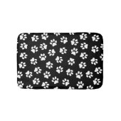 Muster von Pfoten, Hundeschäften, weißen Pfoten Badematte (Vorderseite)