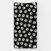 Muster von Pfoten, Hundeschäften, weißen Pfoten Banner (Vertikal)