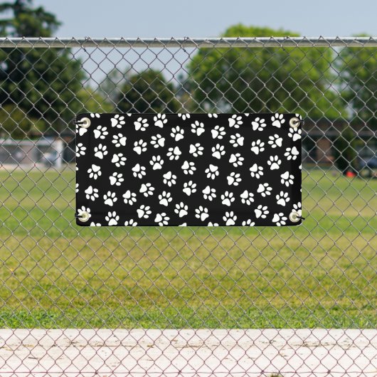 Muster von Pfoten, Hundeschäften, weißen Pfoten Banner (Insitu)