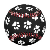 Muster von Pfoten, Hundeschäften, weißen Pfoten Baseball (Vorderseite)