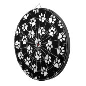 Muster von Pfoten, Hundeschäften, weißen Pfoten Dartscheibe (Vorderseite rechts)