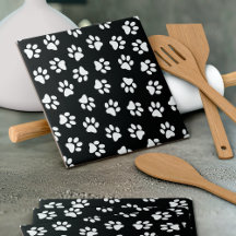 Muster von Pfoten, Hundeschäften, weißen Pfoten