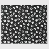 Muster von Pfoten, Hundeschäften, weißen Pfoten Geschenkpapier (Flach)