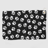 Muster von Pfoten, Hundeschäften, weißen Pfoten Golfhandtuch (Horizontal)