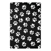 Muster von Pfoten, Hundeschäften, weißen Pfoten Mini Klemmbrett (Rückseite)