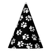 Muster von Pfoten, Hundeschäften, weißen Pfoten Partyhütchen (Links)
