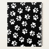 Muster von Pfoten, Hundeschäften, weißen Pfoten Planer (Rückseite)
