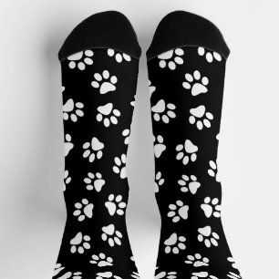 Muster von Pfoten, Hundeschäften, weißen Pfoten Socken