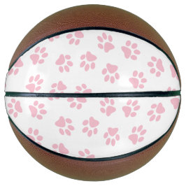 Muster von Pfoten, Hundeschrauben, Baby-Pink-Pfote Basketball