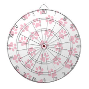 Muster von Pfoten, Hundeschrauben, Baby-Pink-Pfote Dartscheibe