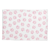 Muster von Pfoten, Hundeschrauben, Baby-Pink-Pfote Kissenbezug (Rückseite)