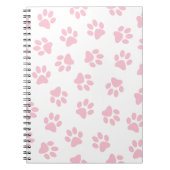 Muster von Pfoten, Hundeschrauben, Baby-Pink-Pfote Notizblock (Vorderseite)