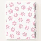 Muster von Pfoten, Hundeschrauben, Baby-Pink-Pfote Notizblock (Rückseite)