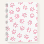 Muster von Pfoten, Hundeschrauben, Baby-Pink-Pfote Notizblock (Vorderseite)