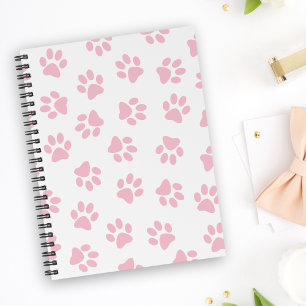 Muster von Pfoten, Hundeschrauben, Baby-Pink-Pfote Notizblock