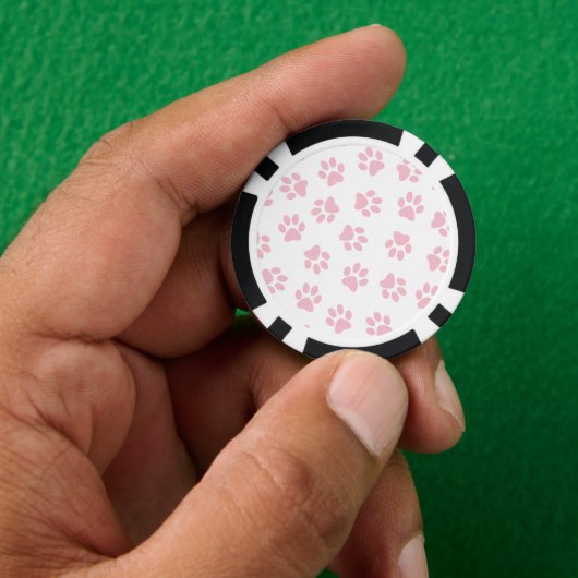 Muster von Pfoten, Hundeschrauben, Baby-Pink-Pfote Pokerchips (Hand)