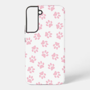Muster von Pfoten, Hundeschrauben, Baby-Pink-Pfote Samsung Galaxy Hülle