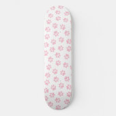 Muster von Pfoten, Hundeschrauben, Baby-Pink-Pfote Skateboard (Vorderseite)