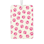 Muster von Pfoten, Hundeschrauben, rosa Pfoten Autolufterfrischer (Rückseite)