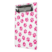 Muster von Pfoten, Hundeschrauben, rosa Pfoten Mini Klemmbrett (Gewinkelt2)