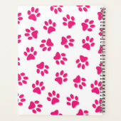 Muster von Pfoten, Hundeschrauben, rosa Pfoten Planer (Rückseite)