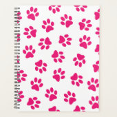 Muster von Pfoten, Hundeschrauben, rosa Pfoten Planer (Vorderseite)