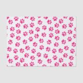 Muster von Pfoten, Hundeschrauben, rosa Pfoten Seidenpapier (Vorderseite)