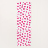 Muster von Pfoten, Hundeschrauben, rosa Pfoten Yogamatte (Rückseite)