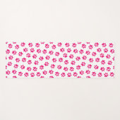 Muster von Pfoten, Hundeschrauben, rosa Pfoten Yogamatte (Vorderseite (Horizontal))
